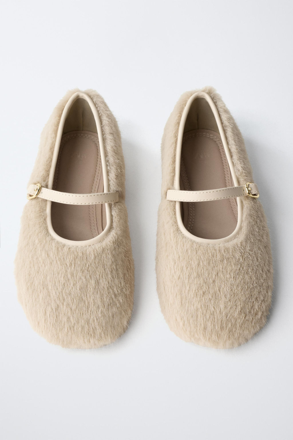 FAUX FUR BALLET FLATS - Zara фото 4