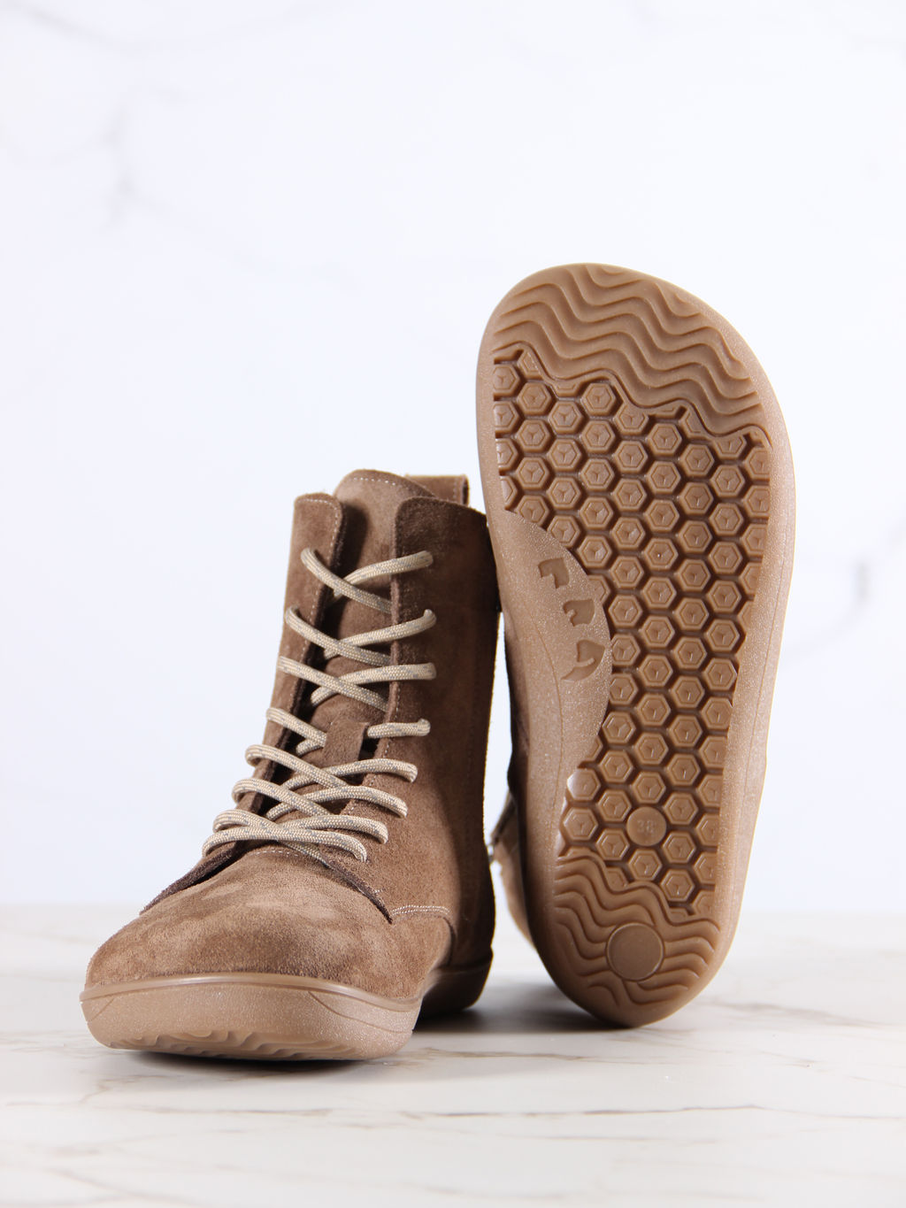 Босоногие ботинки EDART 351.NATAbr.Серо-коричневая замша/байка фото 6