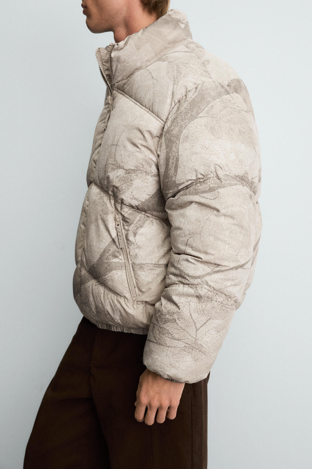 ABSTRACT PRINT PUFFER JACKET - Zara фото 6