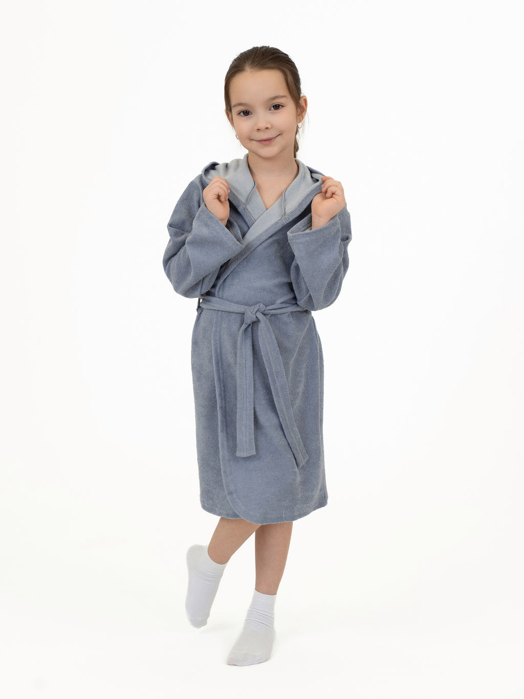 Халат детский серый