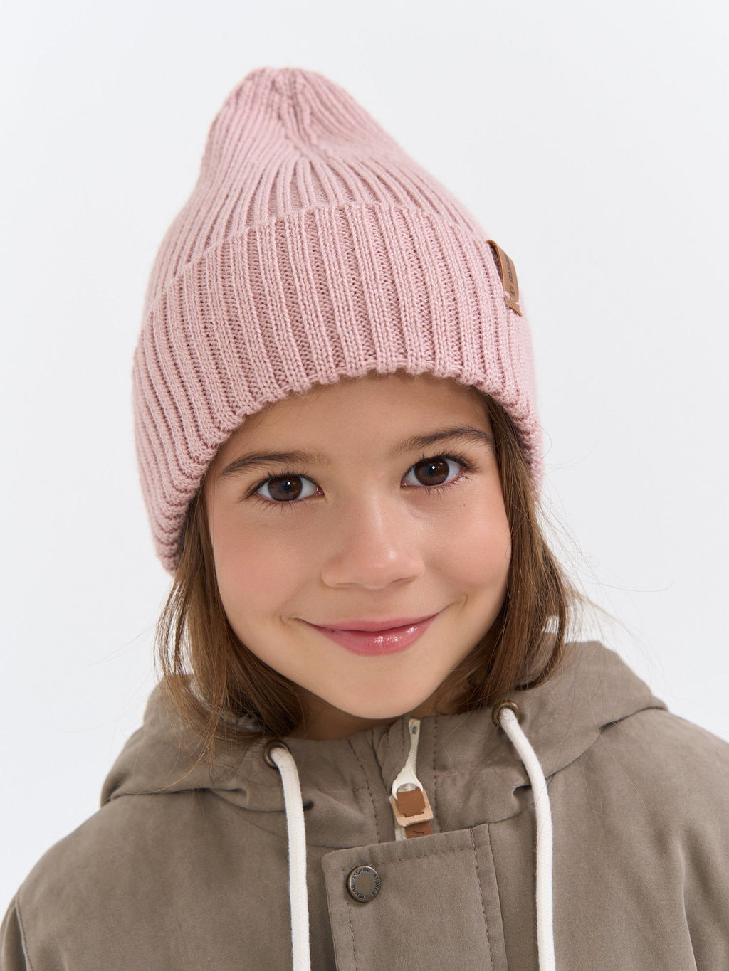 Шапка свечка из смесовой шерсти однослойная Пудра - Bungly фото 3