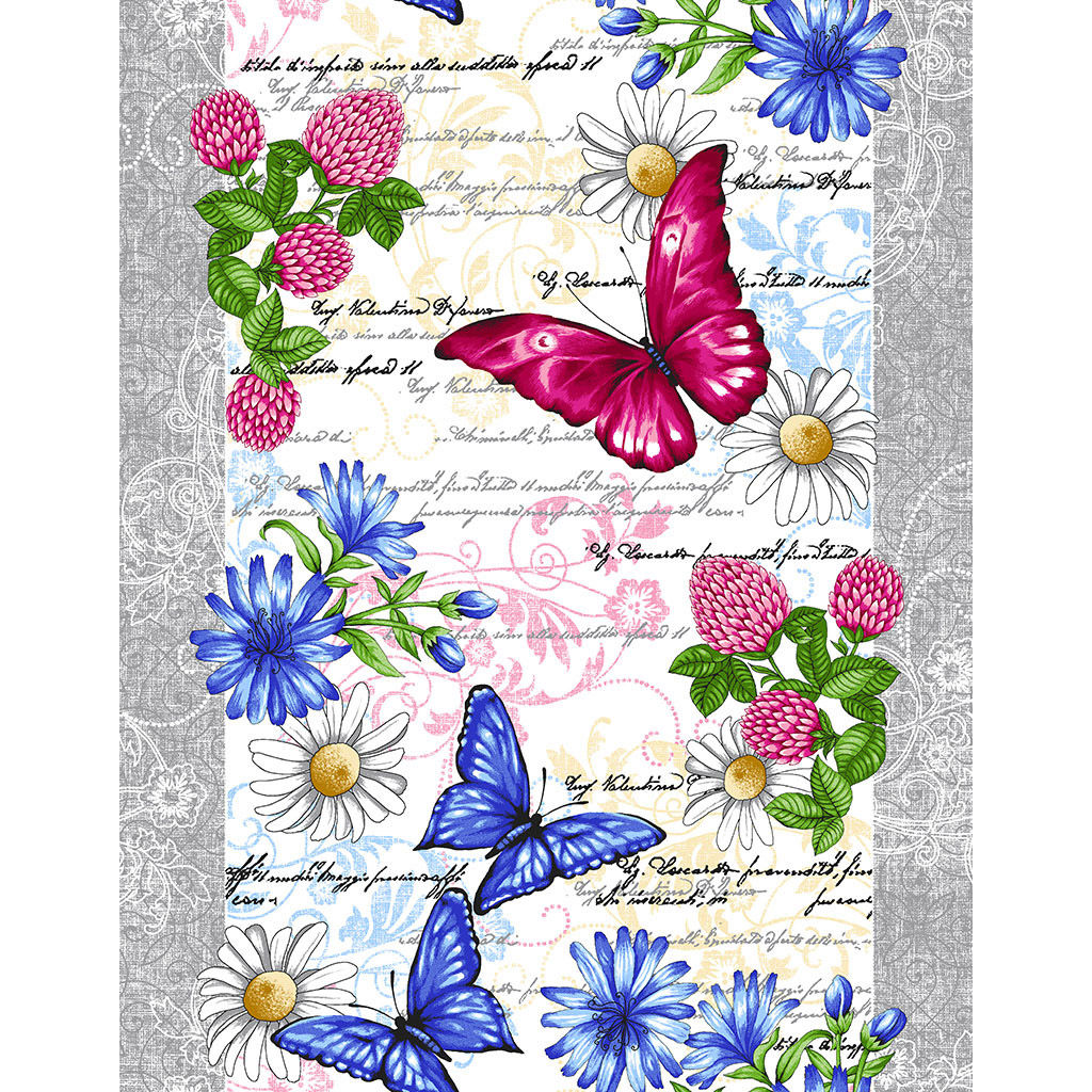 Батерфляй Скатерть-дорожка на стол набивная 50х148см, 234г/м2, хлопок 100%, Домашняя мода (Россия)  фото 2