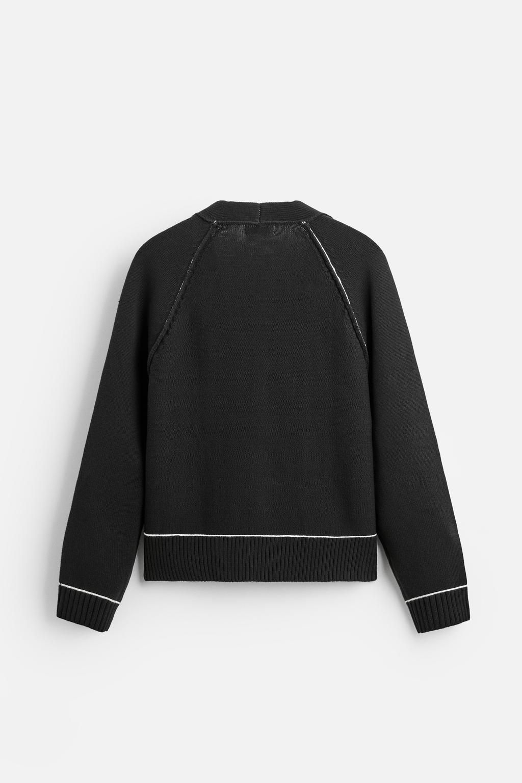 CONTRAST TRIM CARDIGAN - Zara фото 8