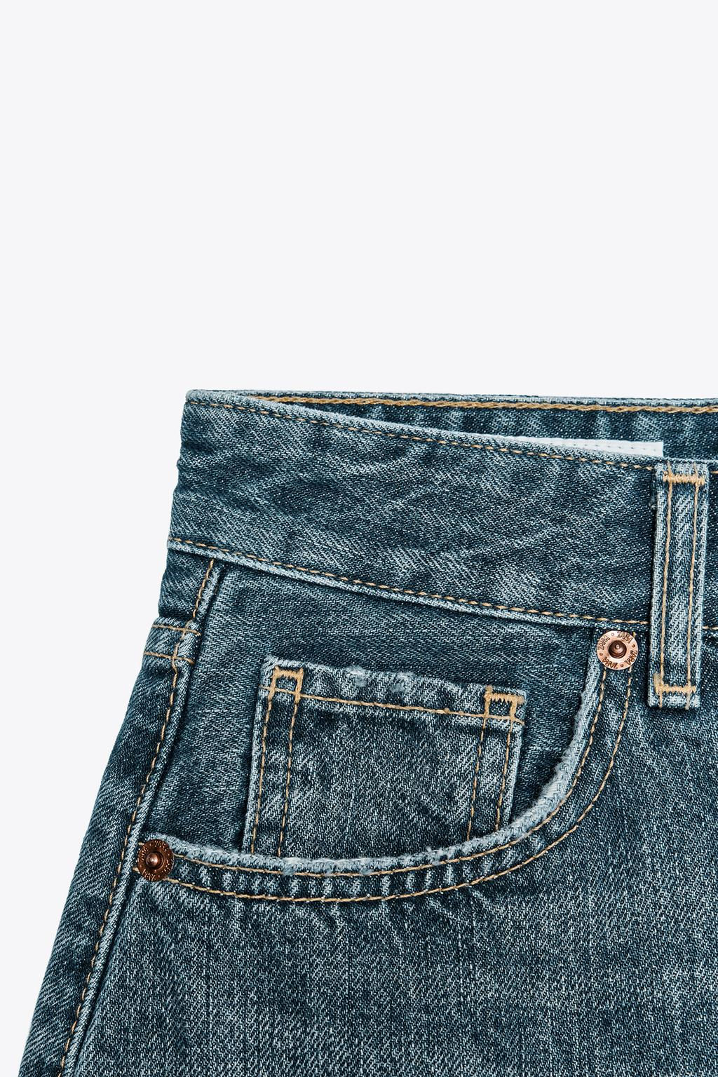 MID-WAIST TRF MINI DENIM SHORTS - Zara фото 14