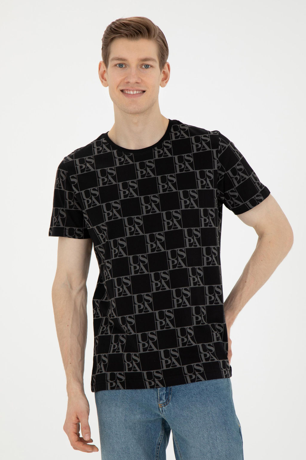 Футболка U.S. Polo Assn. мужская черная хлопок  фото 10