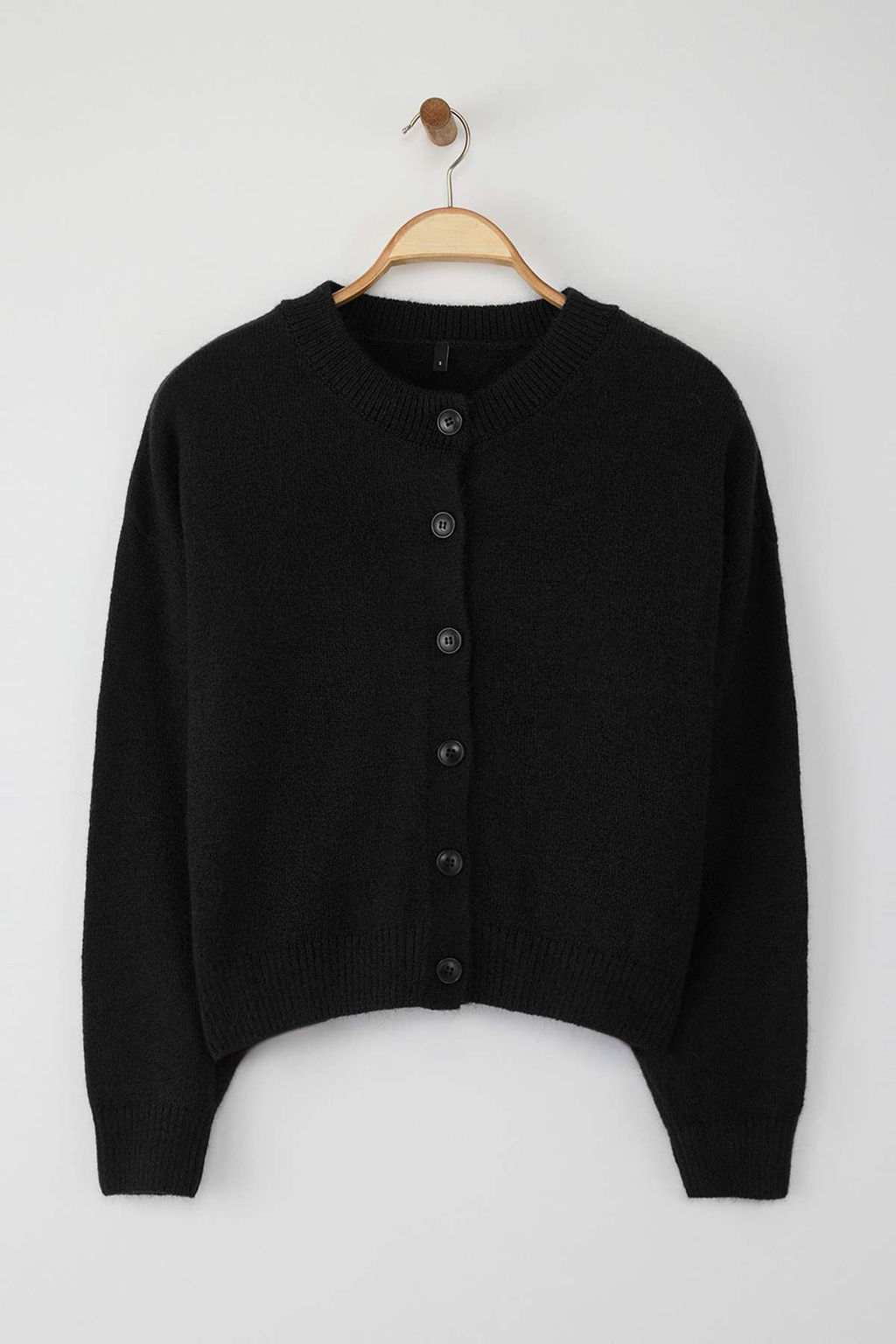 Wardrobe Essentials Siyah Alpaka Yunu Kar?s?ml? Genis Kal?p Triko H?rka | TWOAW26HI00089