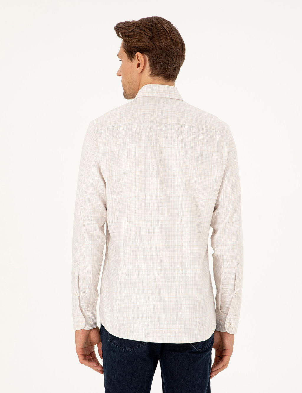 Bej Slim Fit Uzun Kollu G_mlek - Pierre cardin фото 5