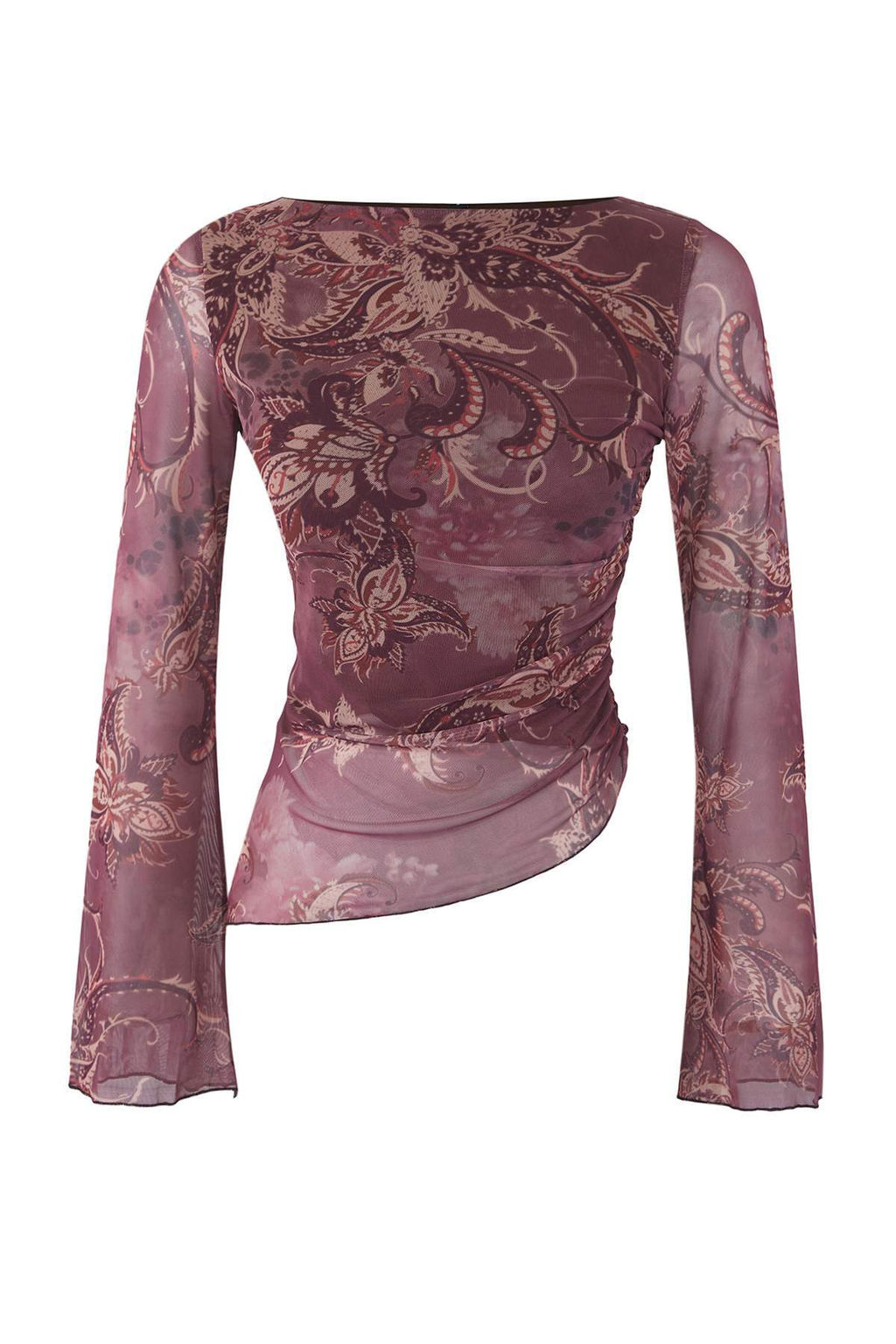 Puantiye Duz Kay?k Yaka Asimetrik Detayl? Vucuda Oturan Esnek Orme Tul Bluz TWOAW26BZ00128 - Trendyolmilla фото 11