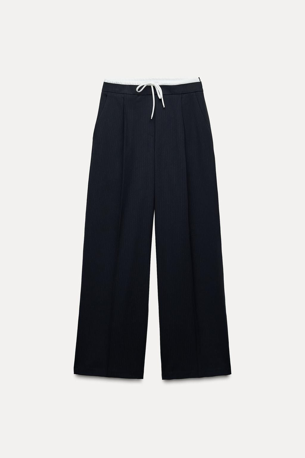 WIDE-LEG TROUSERS WITH DOUBLE WAISTBAND - Zara фото 11