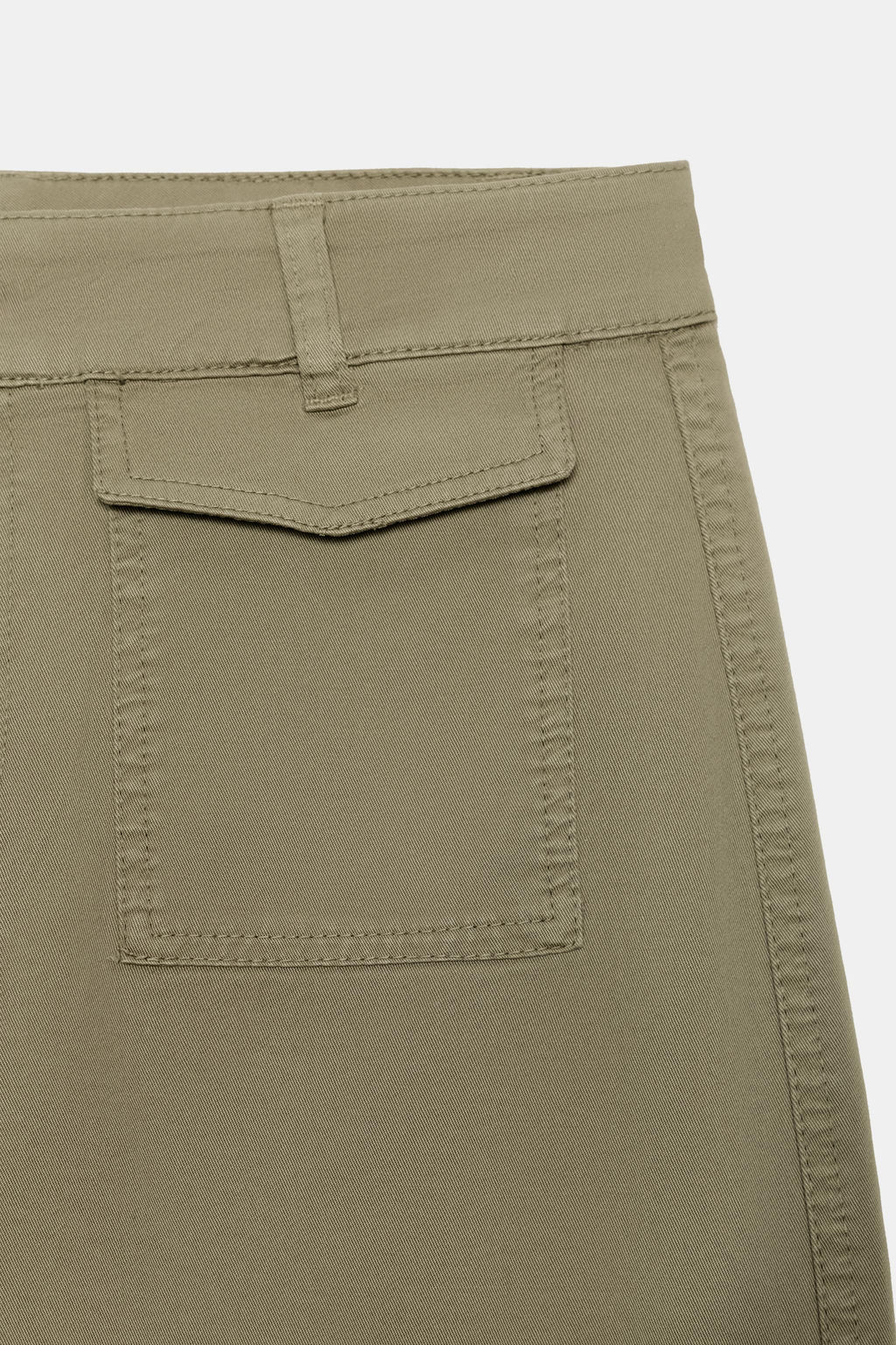 PANTALON Z1975 CULOTTE DENIM / Khaki - Zara фото 7