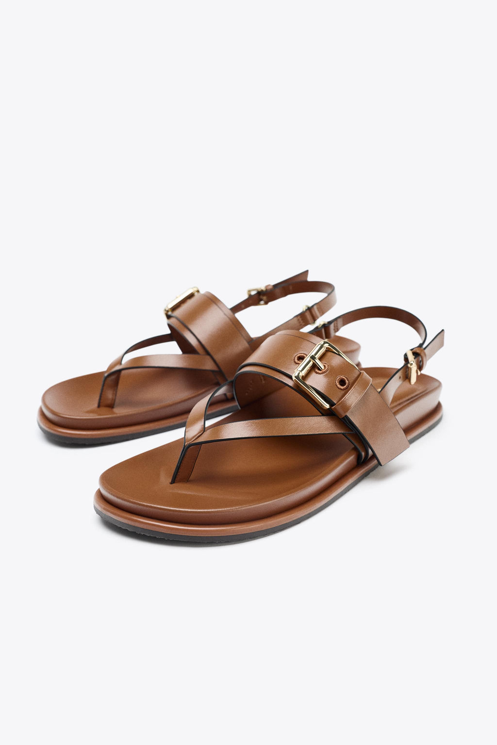 STRAPPY BUCKLE SANDALS - Zara фото 8