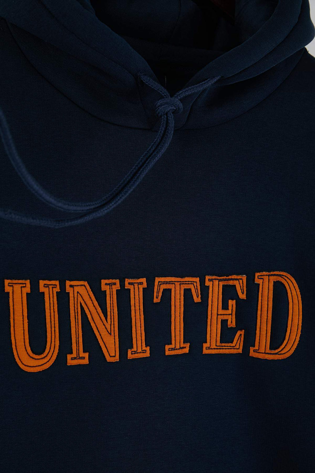 Lacivert Oversize/ Genis Kesim Aplike Nak?sl? Sweatshirt TMNAW26SW00056 - Trendyolmilla фото 2