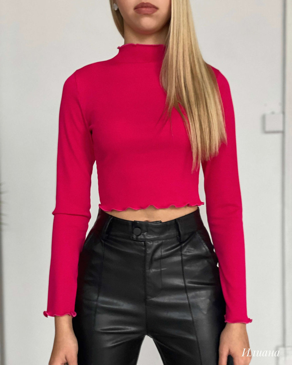 Кроп-топ Илиана (фуксия) - Nadi bordo фото 3
