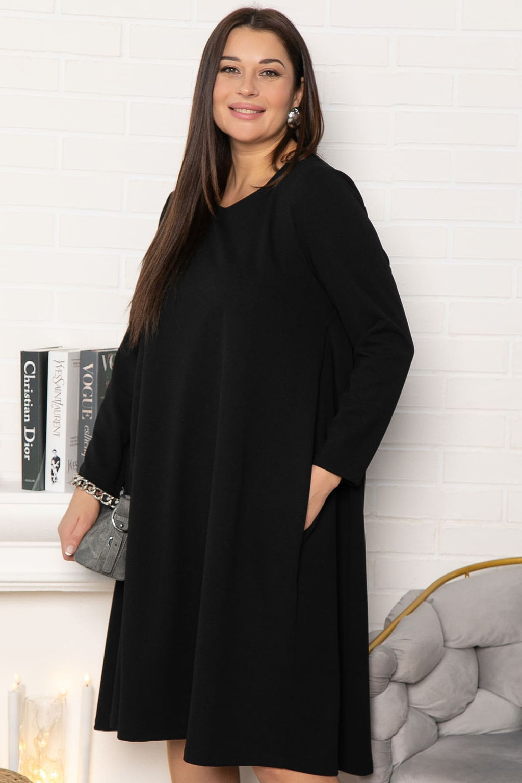 Платье Точка стиля (черное) П15013-16М