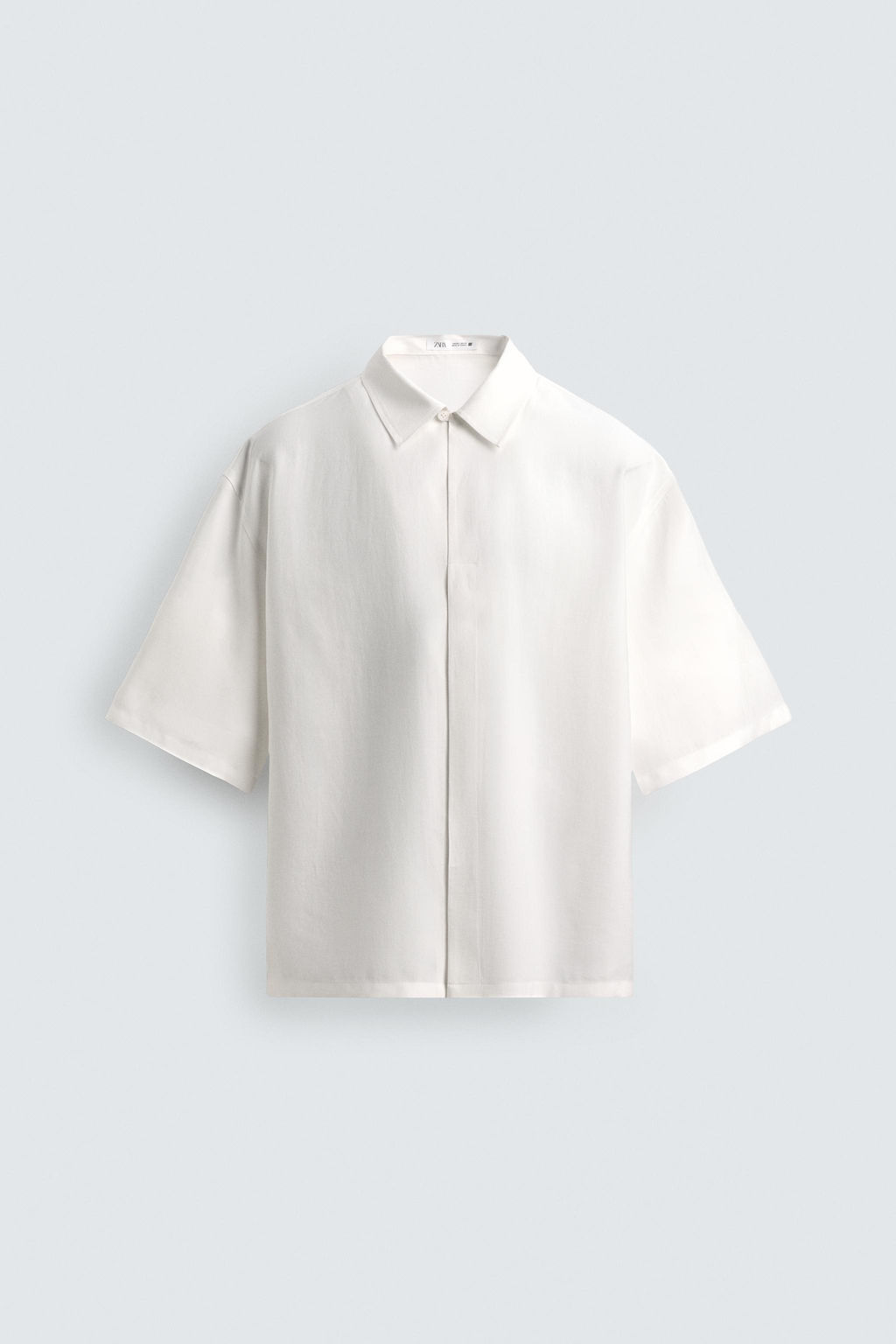 CAMISA FLUIDA RELAXED FIT / Blanco roto - Zara фото 6
