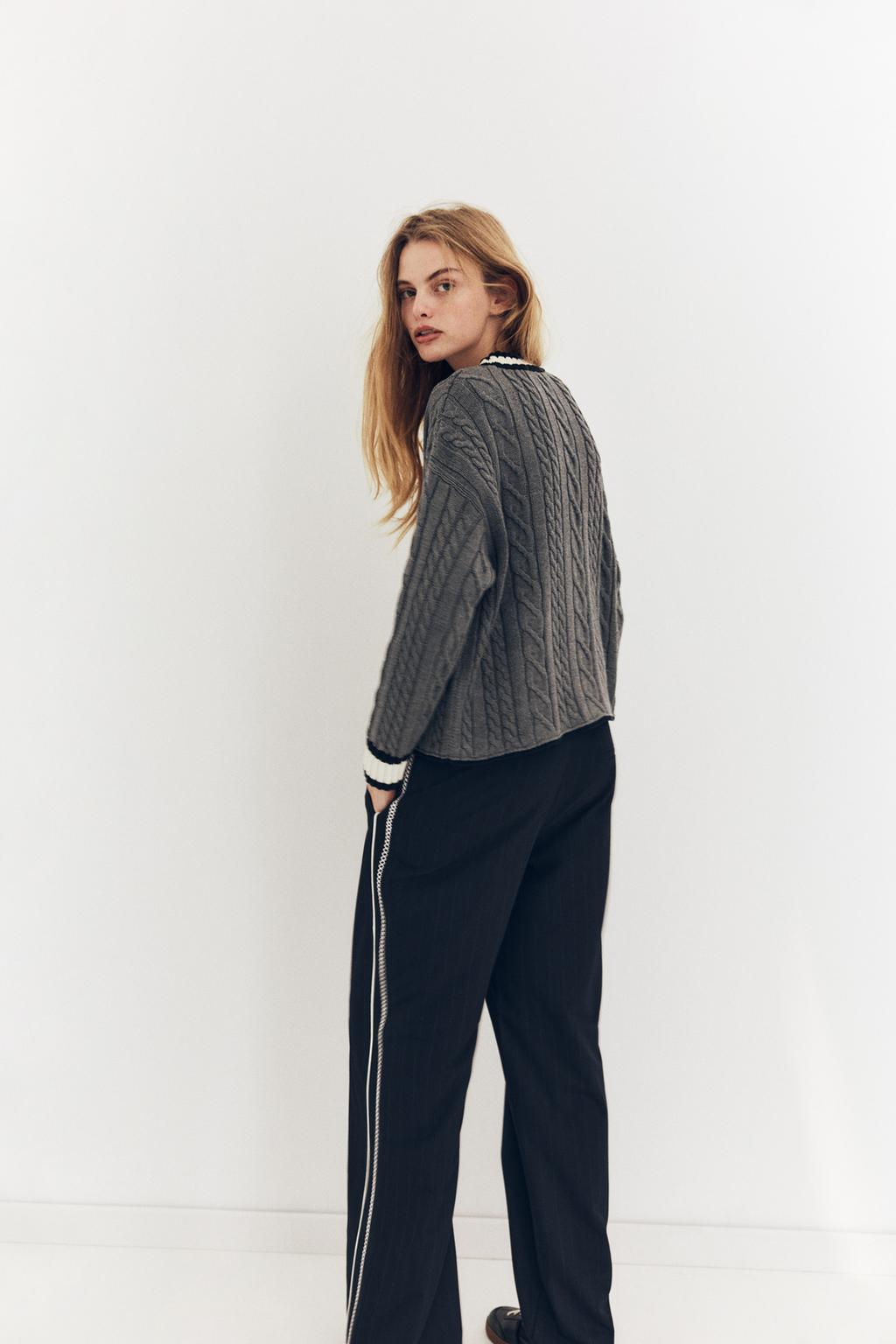 KNIT JACKET WITH PIPED SEAMS - Zara фото 5