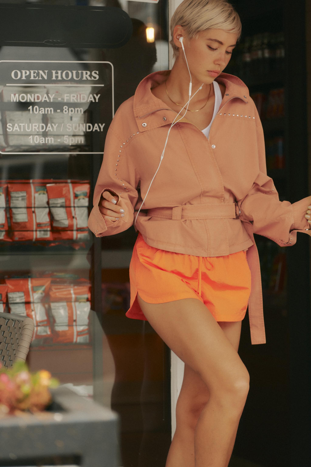 CHAQUETA TACHAS CINTUR?N / Melocot?n - Zara фото 3