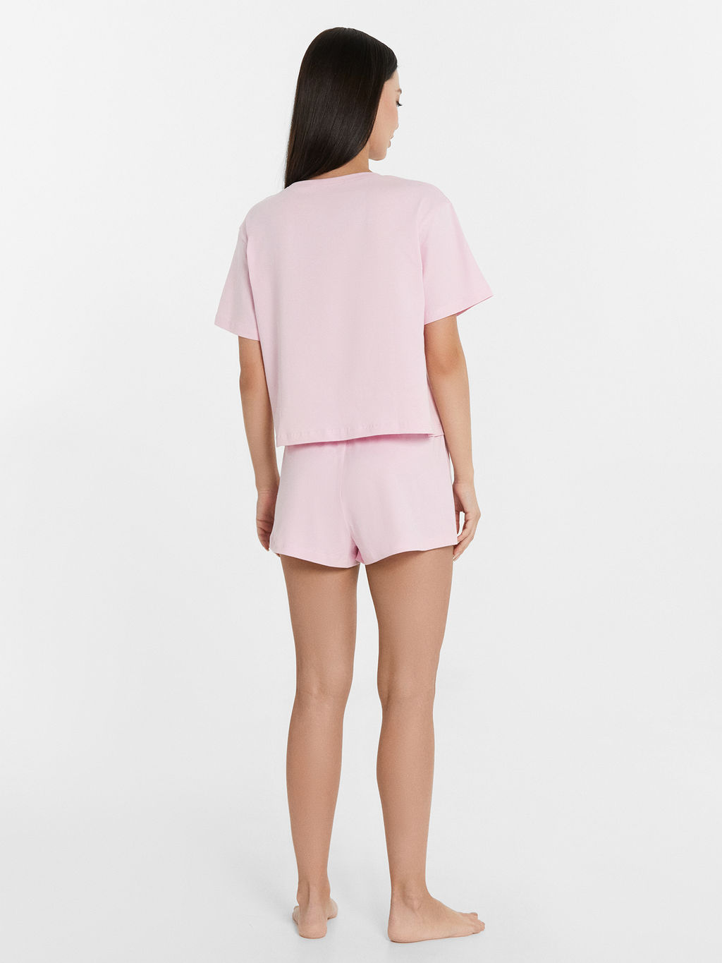 Комплект женский домашний лиловый с принтом и надписью "Lovely life" орхидея +печать 592536