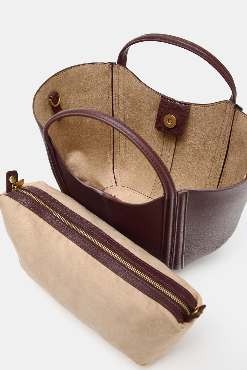 MINI CITY BAG WITH TOPSTITCHING - Zara фото 7