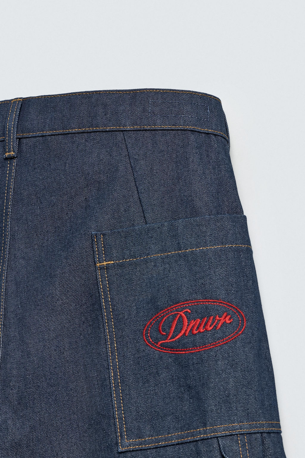 JORTS DENIM BOLSILLO BORDADO / ?ndigo - Zara фото 9