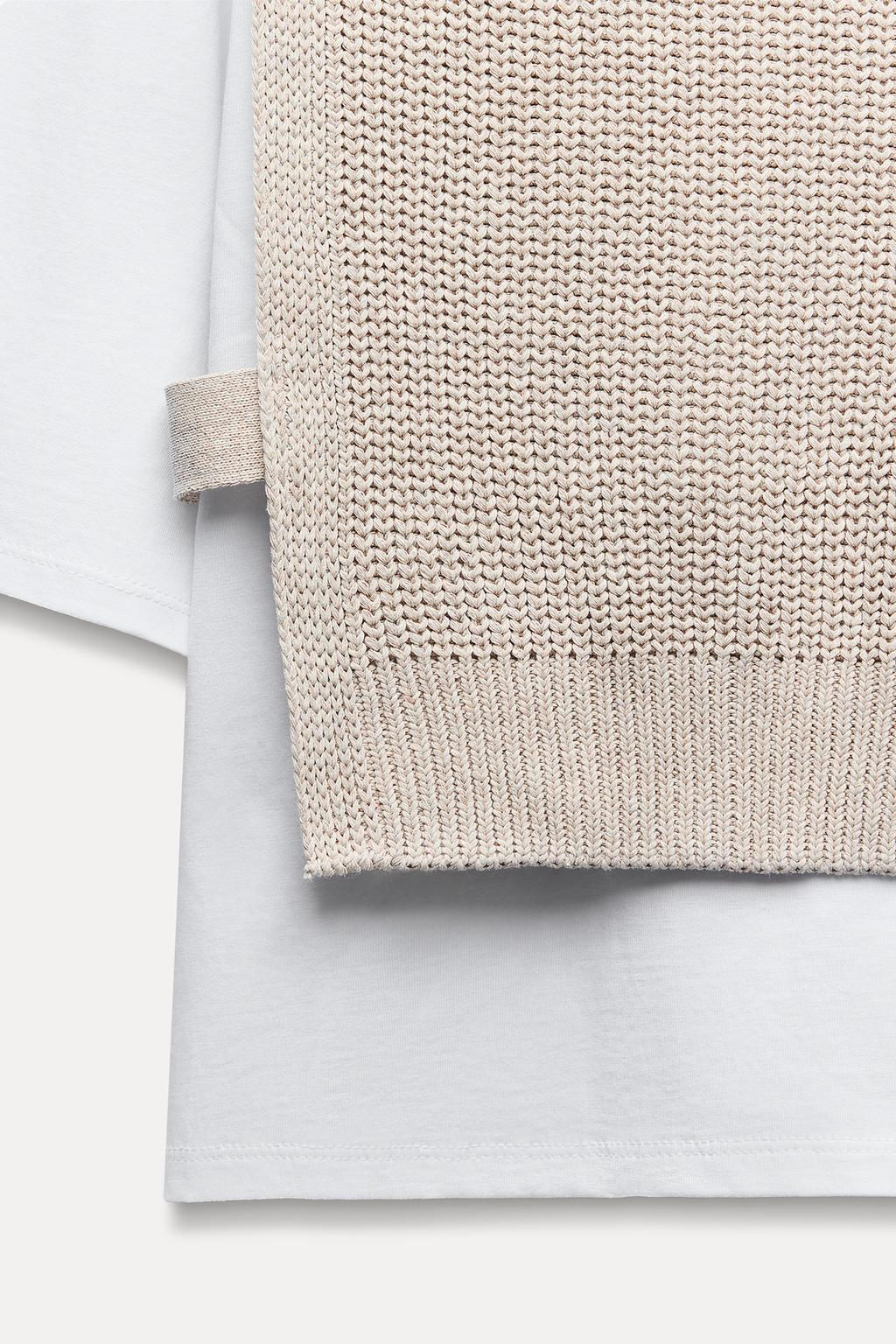 CONTRAST T-SHIRT AND VEST - Zara фото 8