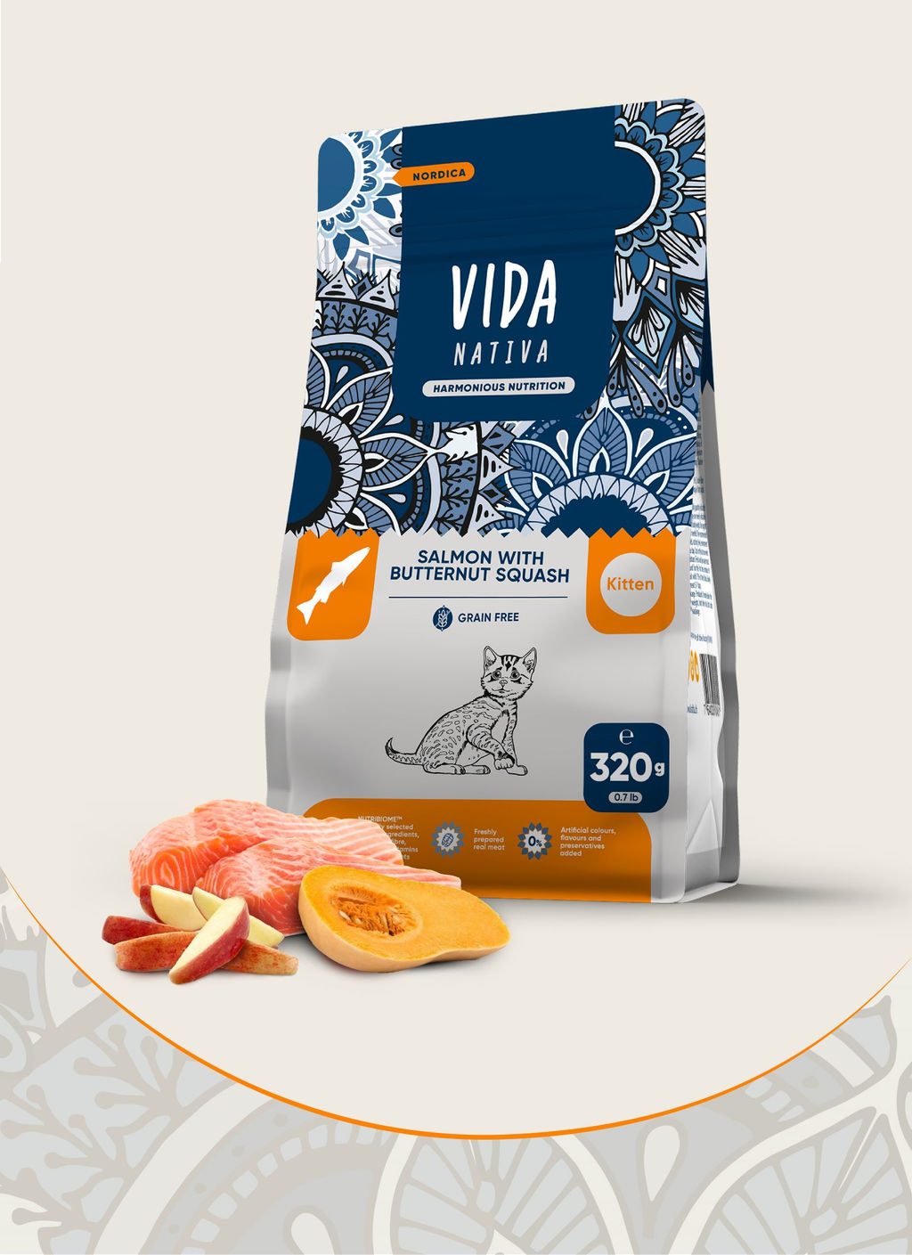 Корм Vida Nativa для котят с лососем и тыквой P02132001