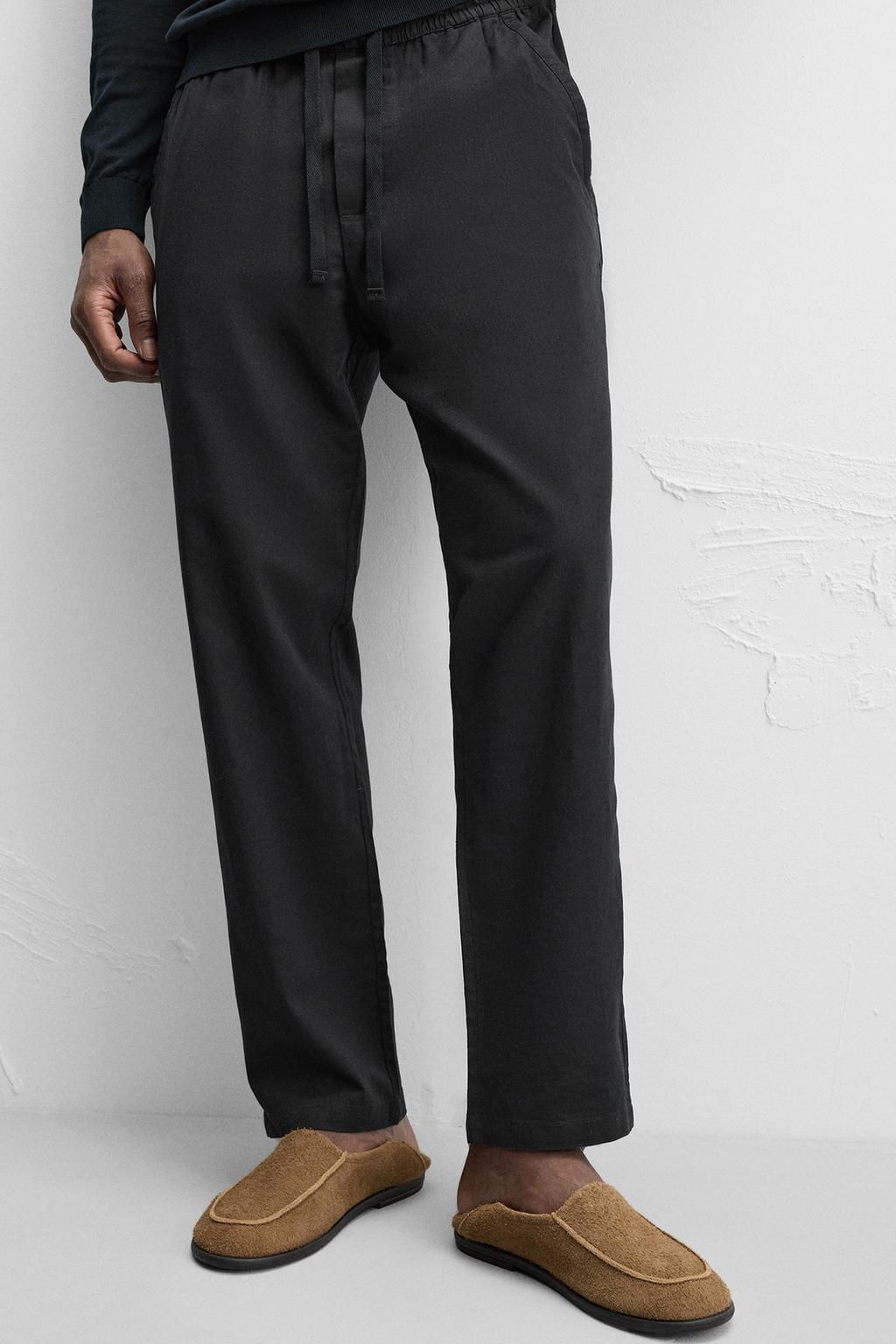 COTTON-LINEN RELAXED FIT TROUSERS - Zara фото 23