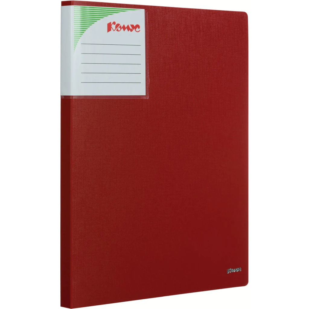 Папка с зажимом Комус Шелк красная  фото 2