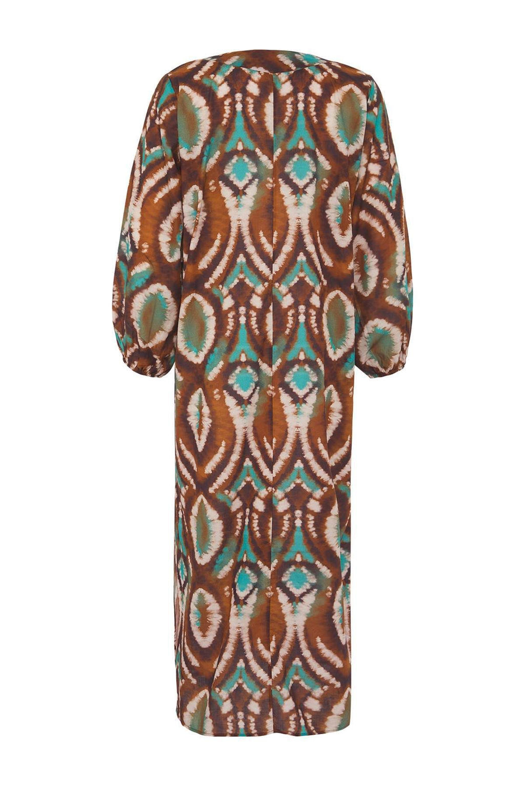 Batik Desenli Dokuma %100 Pamuk Maxi Plaj Elbise TBESS25EL00019 - Trendyolmilla фото 7