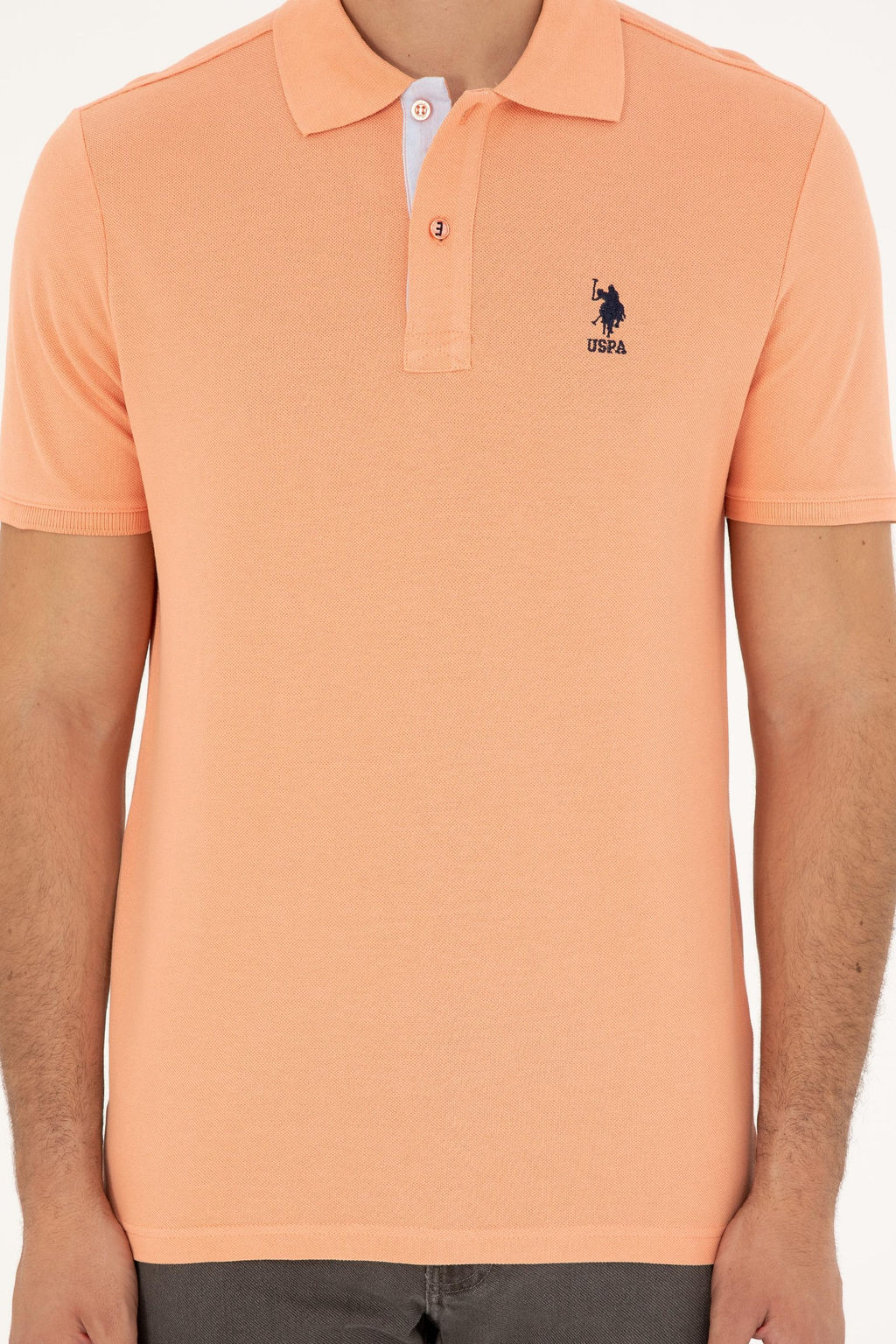 U. S. Polo Assn / Мужская базовая футболка Salmon - U.s. polo assn фото 5
