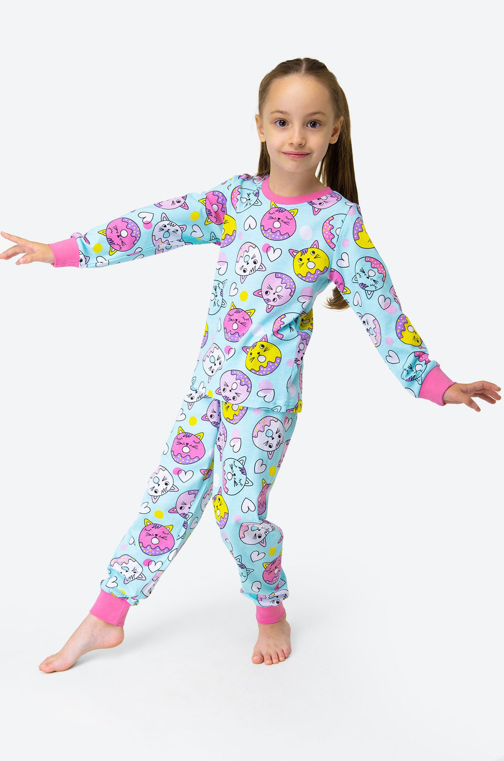 Хлопковая пижама для девочки Bonito  фото 2