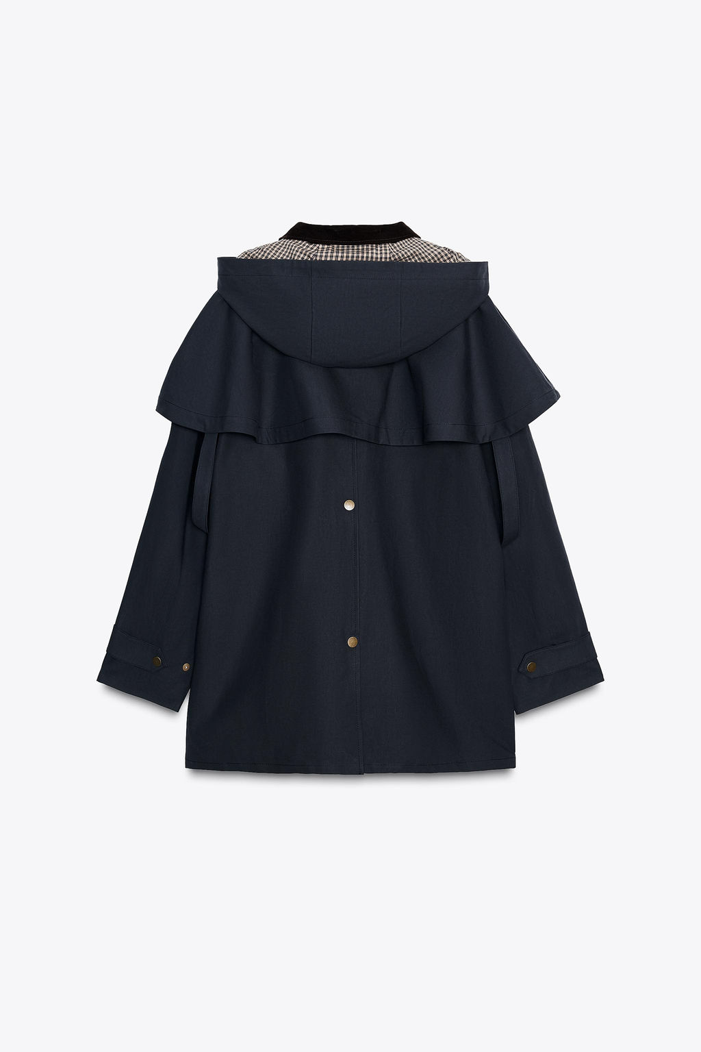 CONTRAST COLLAR HOODED TRENCH COAT ZW COLLECTION LIMITED EDITION - Zara фото 6