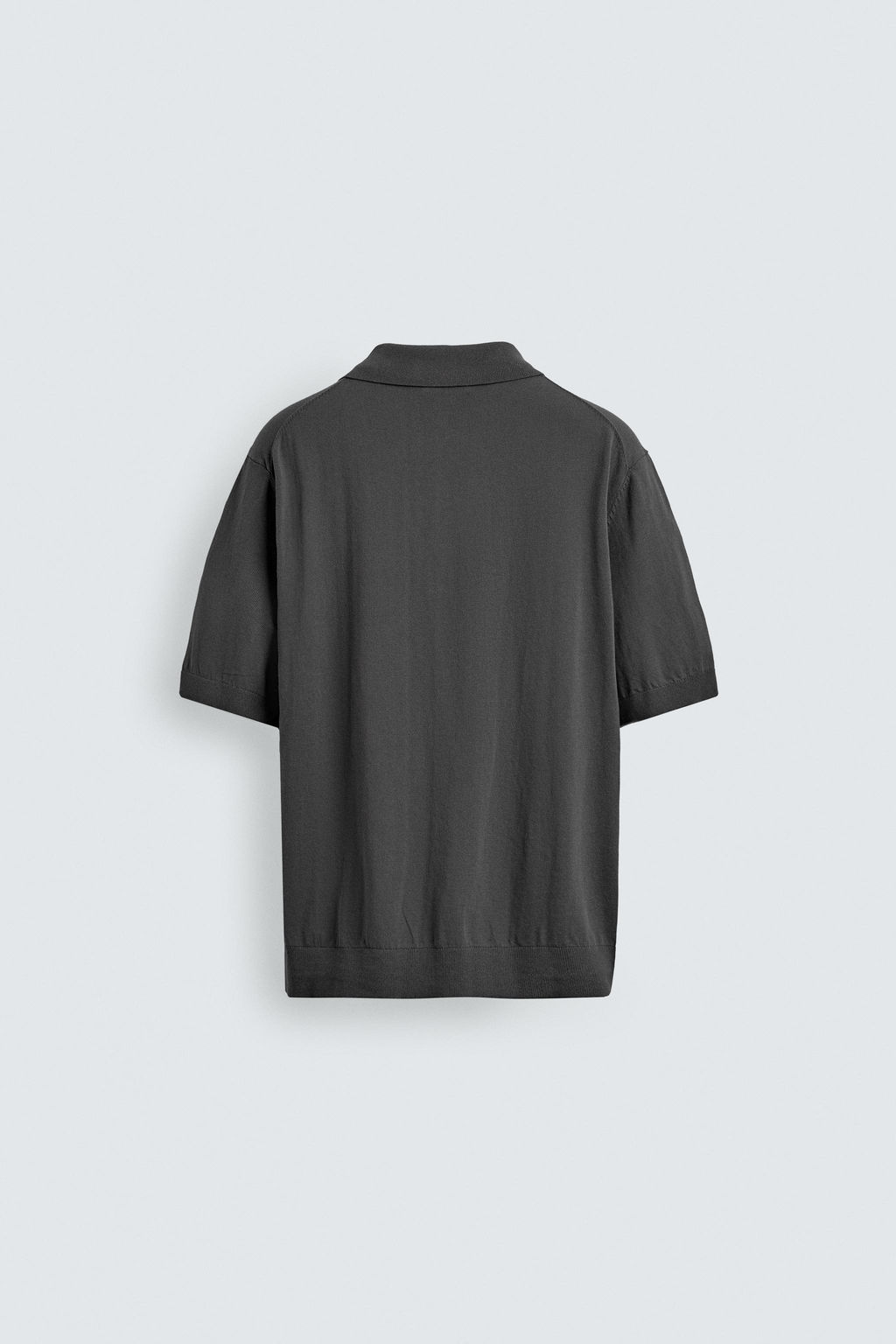 CAMISA PUNTO ALGOD?N / Gris oscuro - Zara фото 9