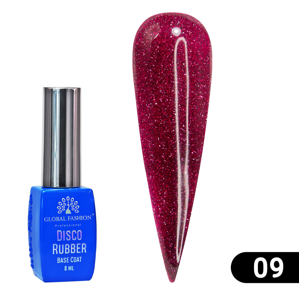 Каучуковая база Disco Opal светоотражающая Global Fashion 8 мл, 09  фото 4
