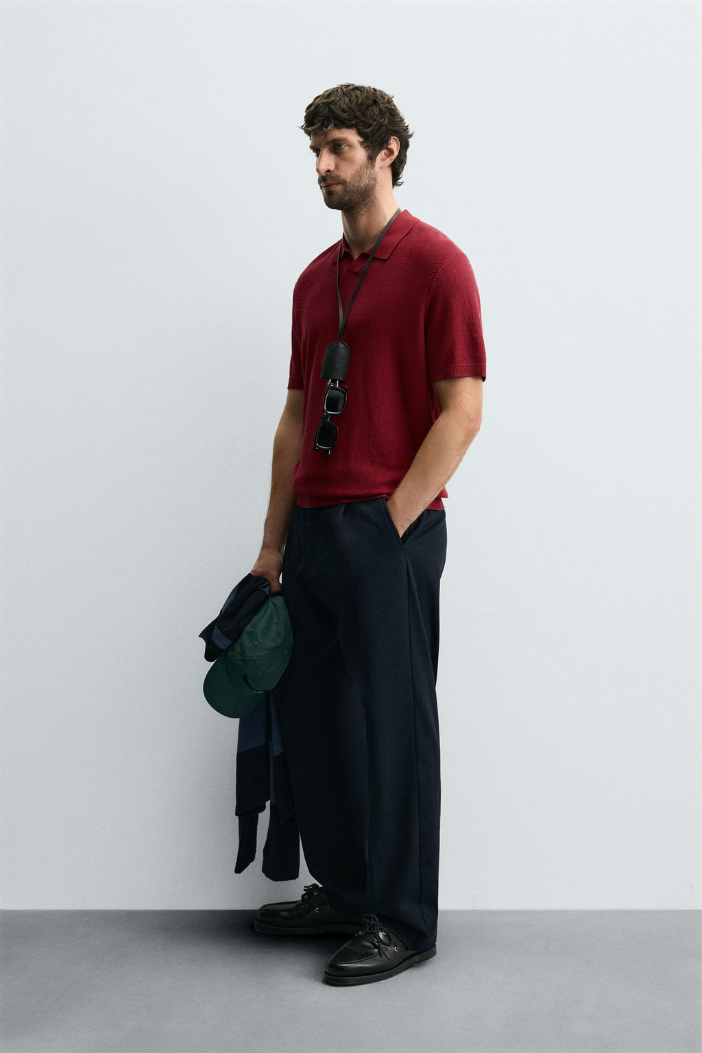 TEXTURED KNIT POLO SHIRT - Zara фото 4