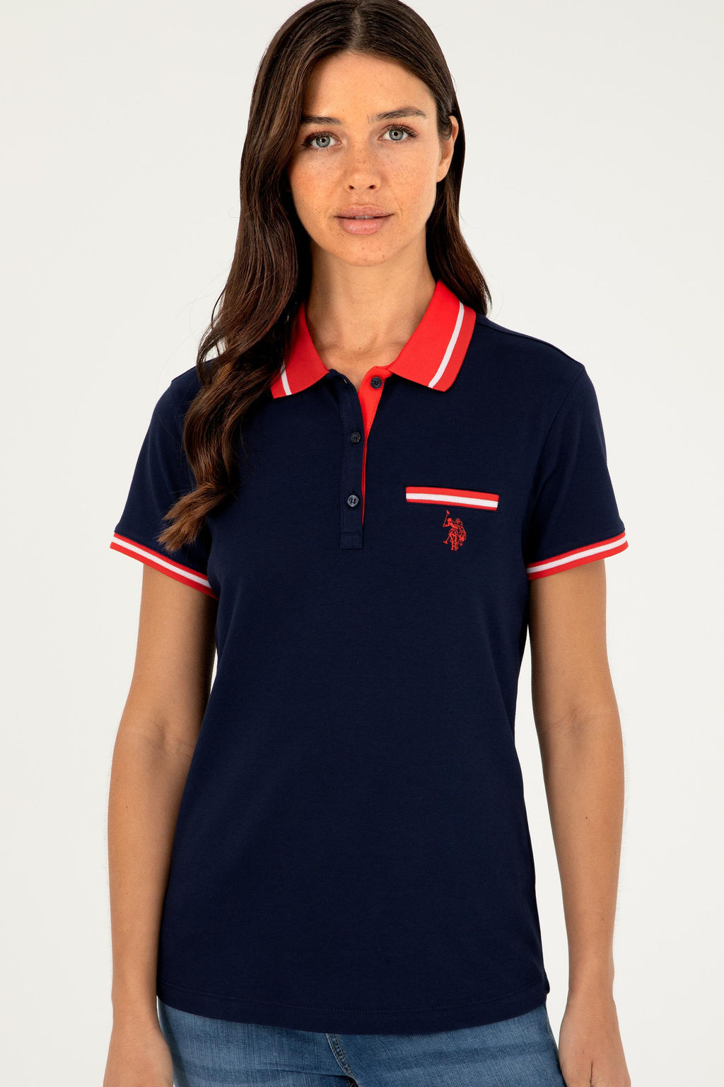 Футболка U.S. Polo Assn хлопок с эластаном тёмно-синяя  фото 10
