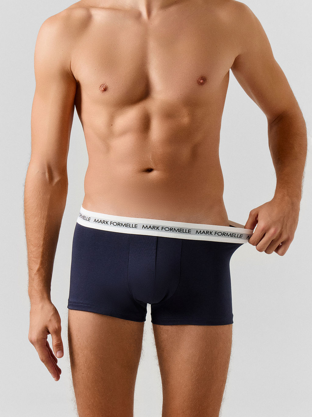 Цена за 2 штуки! Трусы боксеры мужские синие - Mark formelle фото 3