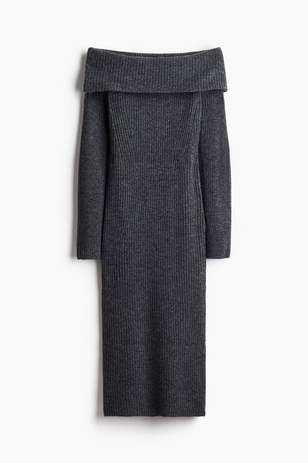 Vestido off-the-shoulder en punto de canale - H&m фото 8