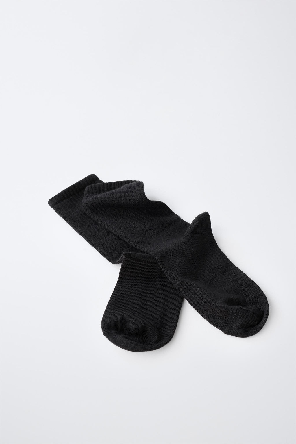 PACK TRES CALCETINES LARGOS LISOS / Negro - Zara фото 3
