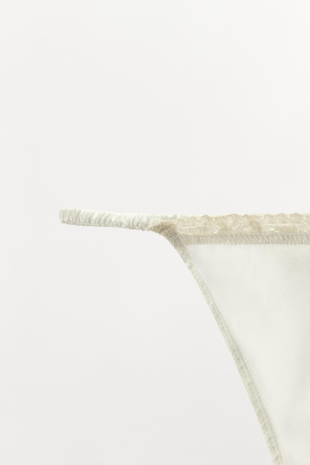 TANGA SEDA PUNTILLA / Crudo - Zara фото 7