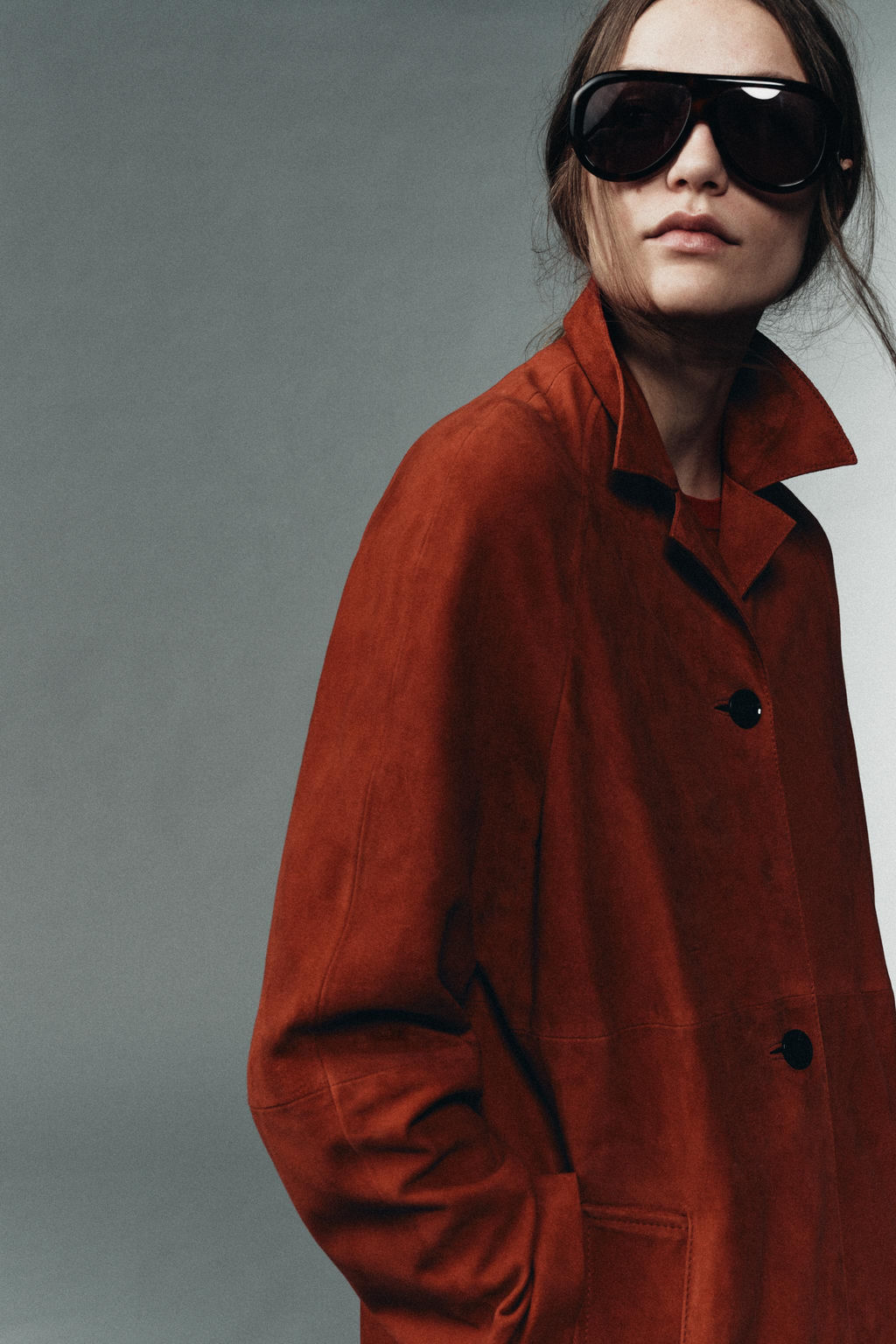 100% SUEDE LEATHER COAT LIMITED EDITION - Zara фото 12