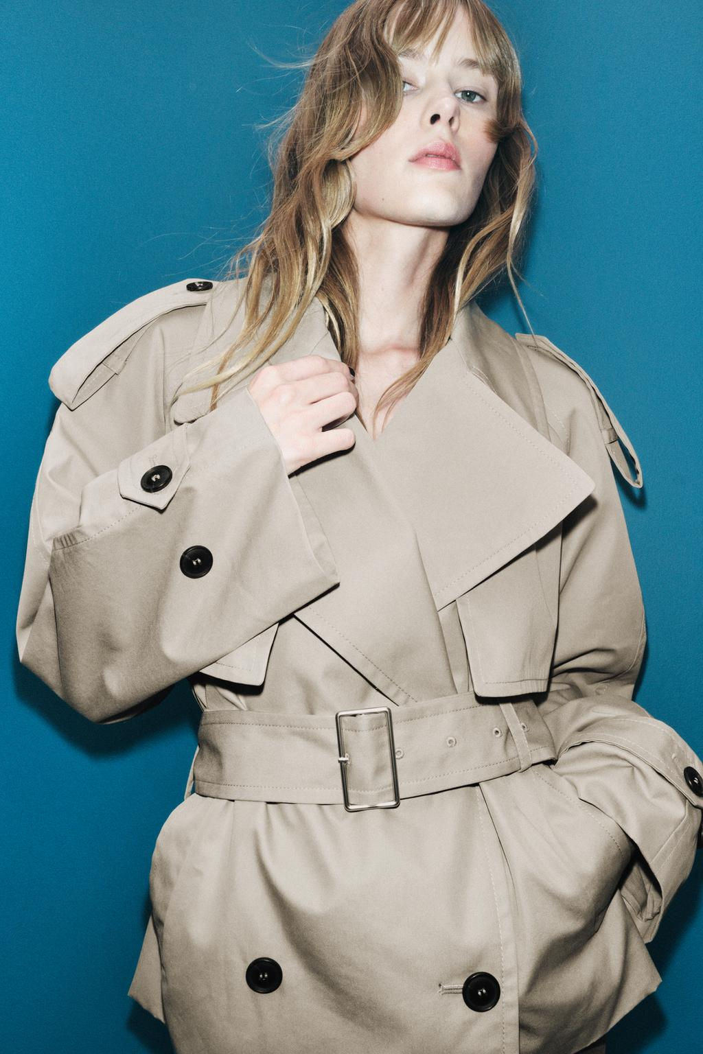 ZW COLLECTION SHORT TRENCH COAT - Zara фото 4