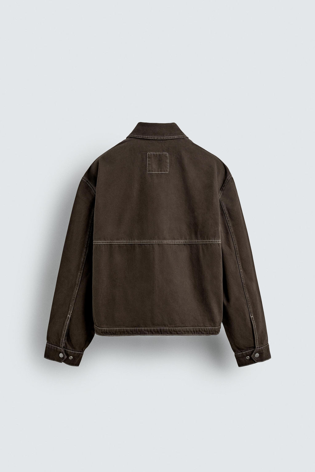 CONTRAST STITCH WASHED JACKET - Zara фото 8
