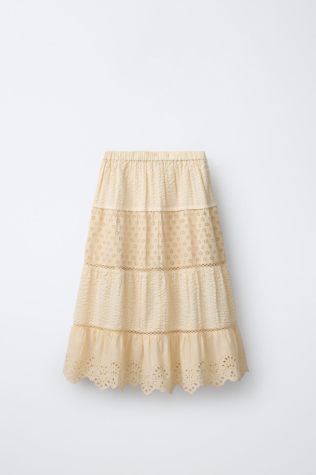 FALDA LARGA PANELES SCHIFFLY / Mantequilla - Zara фото 4