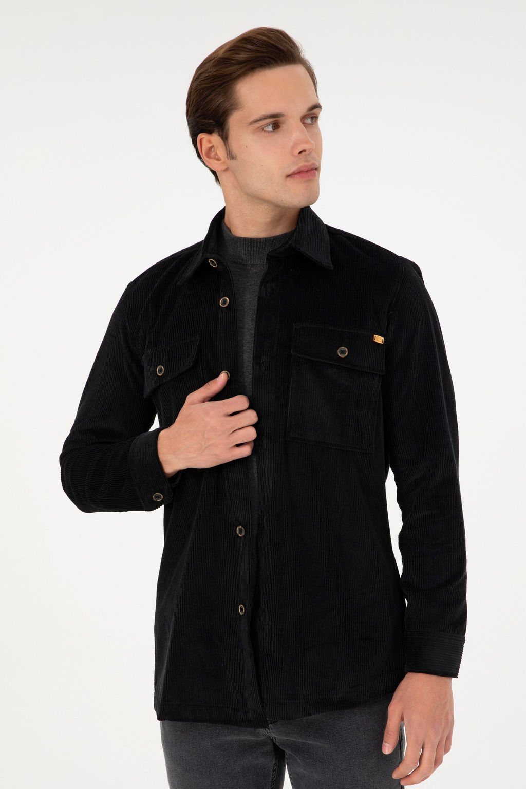 Мужская черная рубашка с длинным рукавом Неожиданная скидка в корзине - U.s. polo assn фото 3