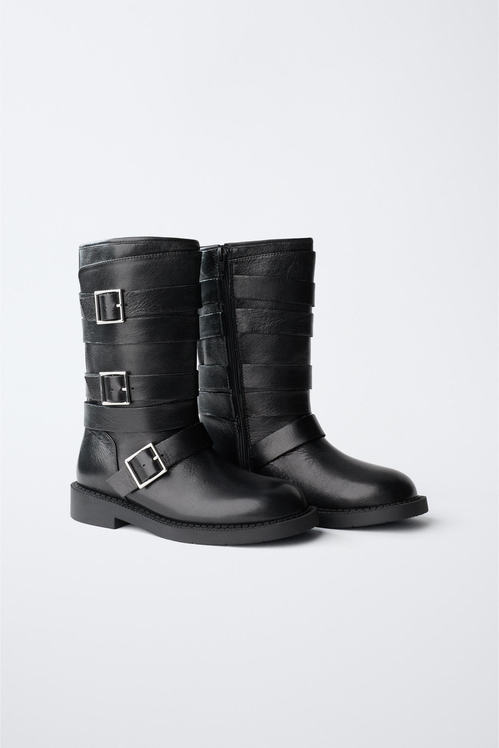 BUCKLED LEATHER BOOTS - Zara фото 11