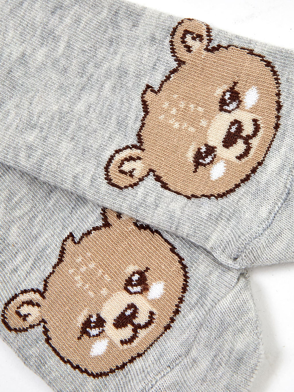 Цена за 5 пар! Детские носки в сером цвете с рисунком в виде мишек - Mark formelle фото 2