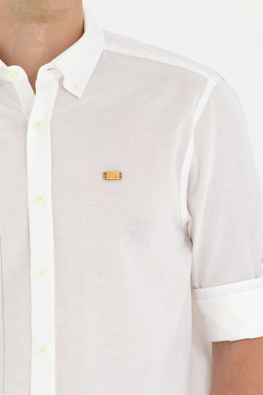 U. S. Polo Assn Мужская белая рубашка с длинным рукавом - U.s. polo assn фото 14