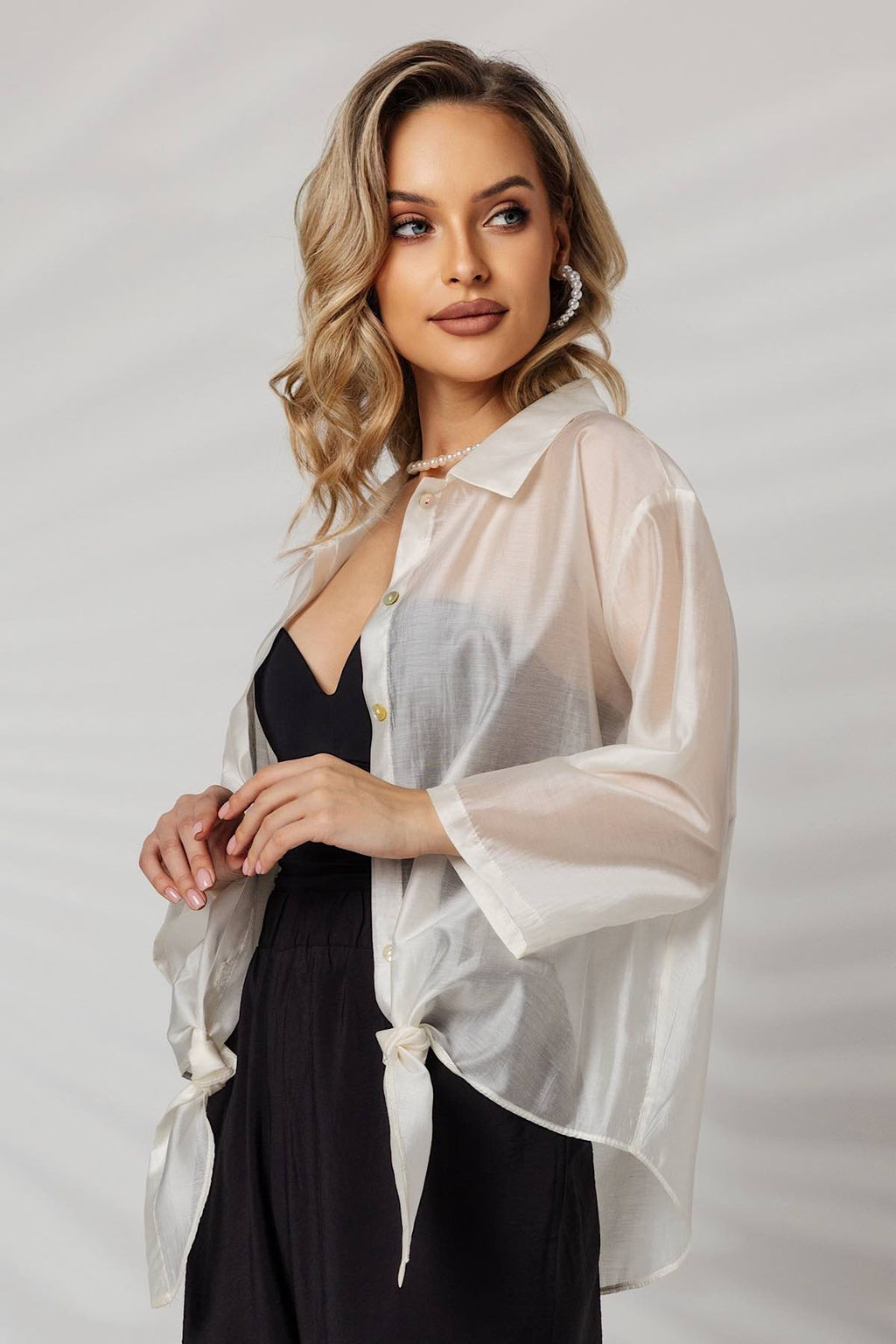 Блузка 4438/08/Молочный - Rise фото 4