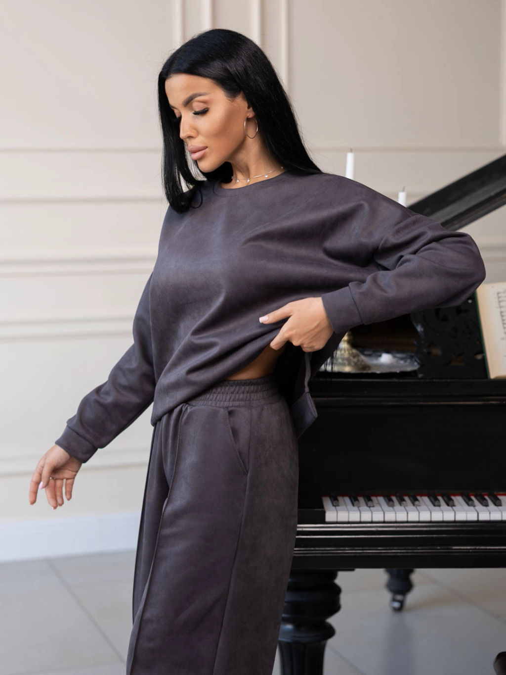 Костюм женский под замшу мод.2082 - Барболета фото 43